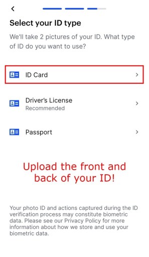 Verifieer uw ID op Coinbase