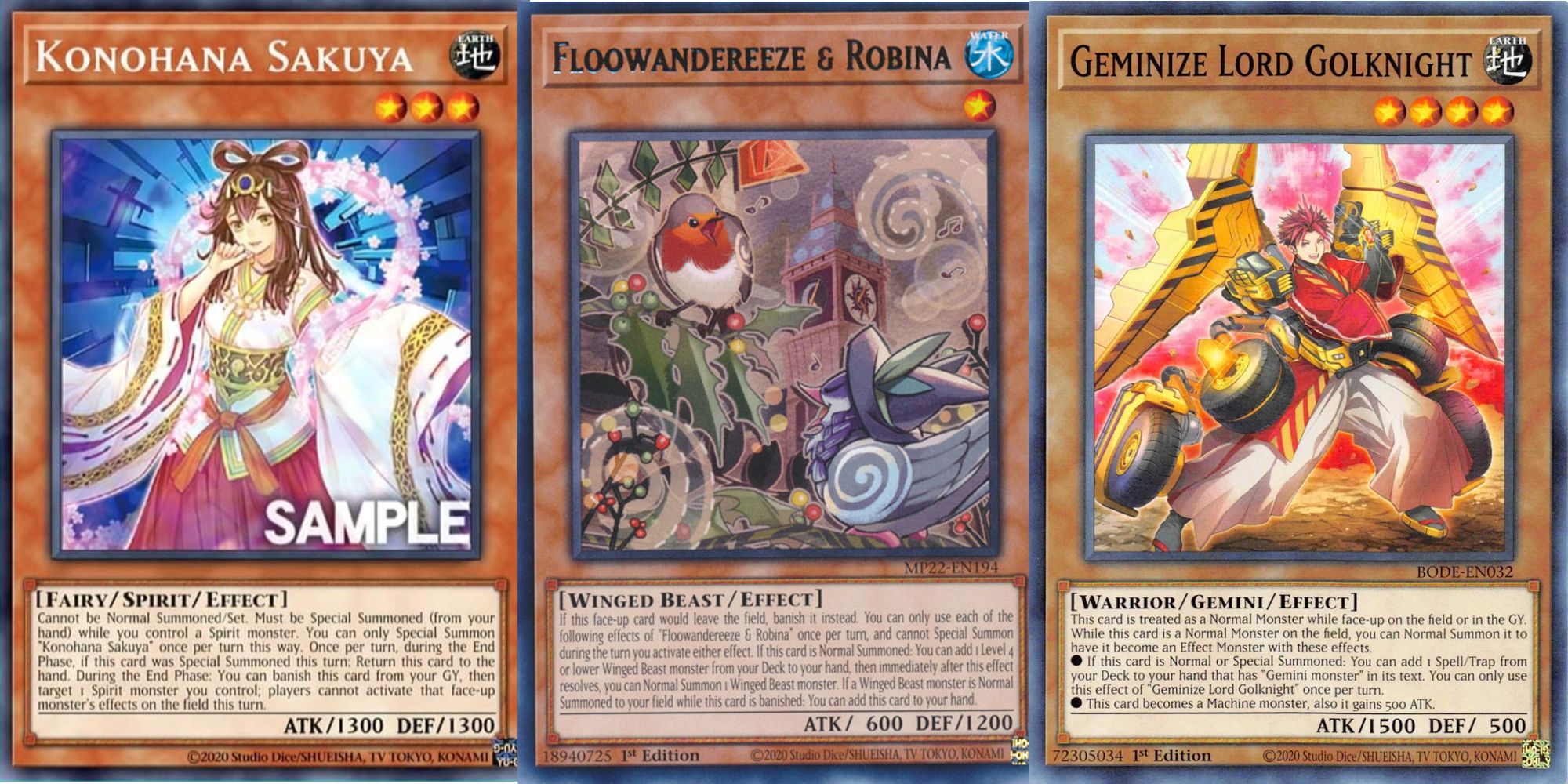 Yu-Gi-Oh!  Konohanasakuya + Flowandereez & Robina + Geminize Lord Golknight