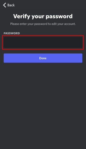 Verifieer je wachtwoord op Discord