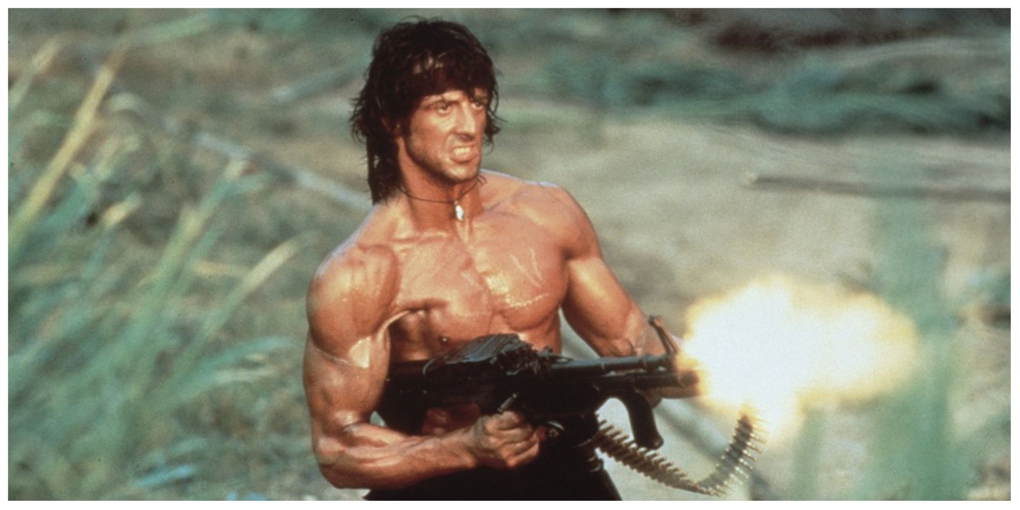 Sylvester Stallone als John Rambo in Rambo First Blood Part II
