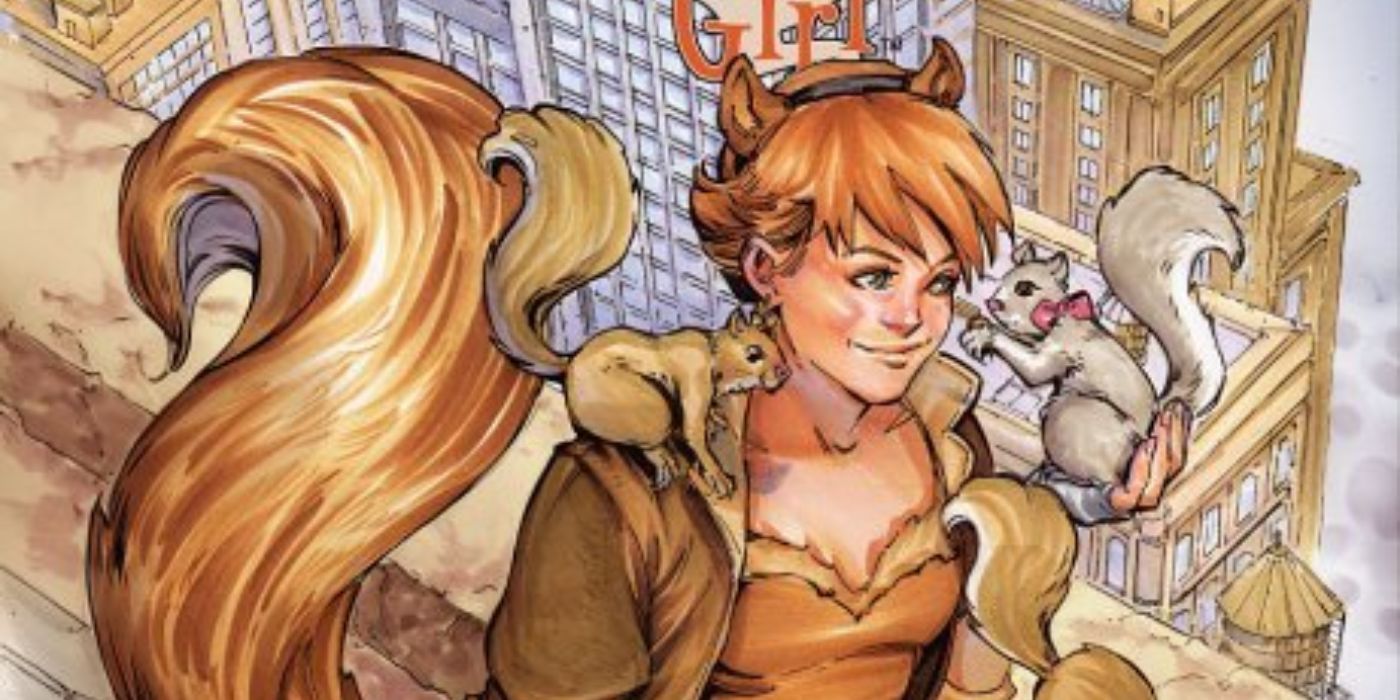 Onverslaanbaar eekhoornmeisje op de cover van Marvel Comics