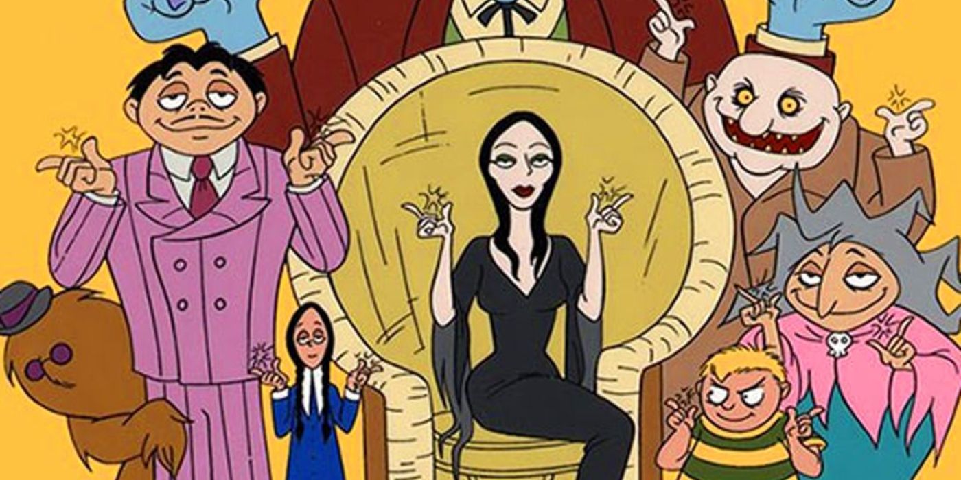 Addams Family-tekenfilm bijgesneden