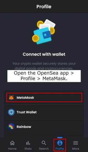 Verbind MetaMask met OpenSea
