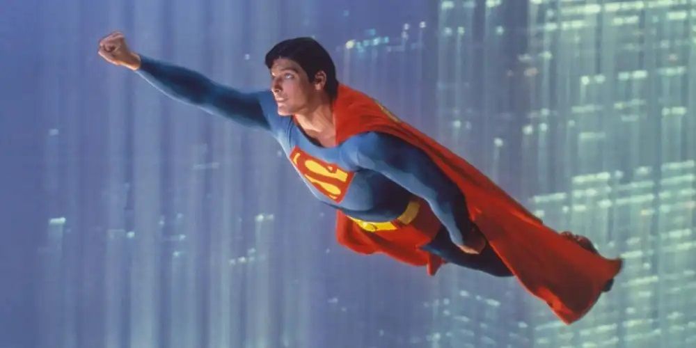 Christopher Reed als Superman in de Superman-film uit 1978