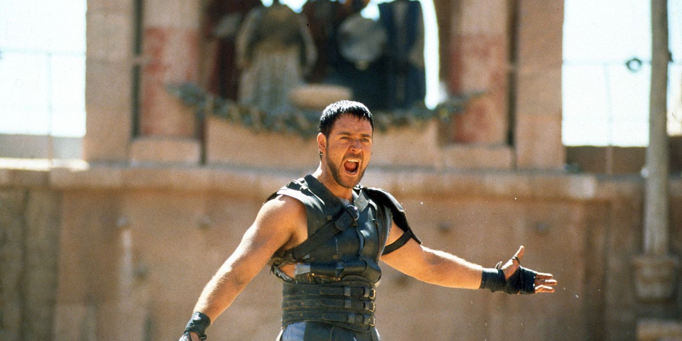 Russell Crowe in een scène uit Gladiator