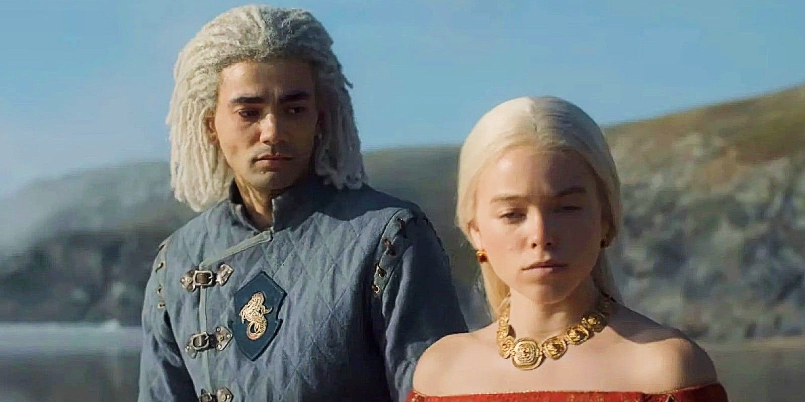 Jonge Rhaenyra Targaryen en Laenor in House of the Dragon