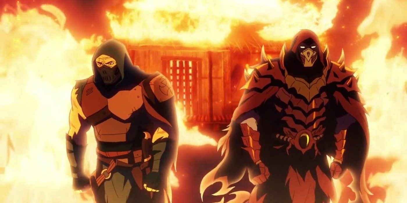 Sub-Zero en Scorpion werkten samen in Mortal Kombat Legends: Snow Blind.