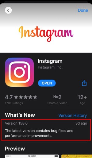 Instagram-update