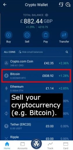 Crypto.com Bitcoin-portemonnee