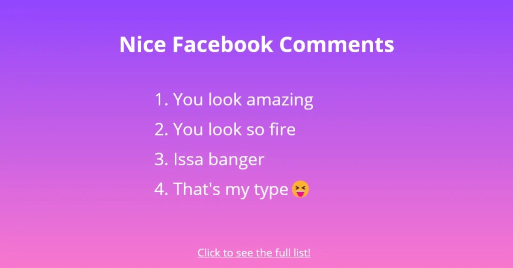 Leuke Facebook-opmerkingen