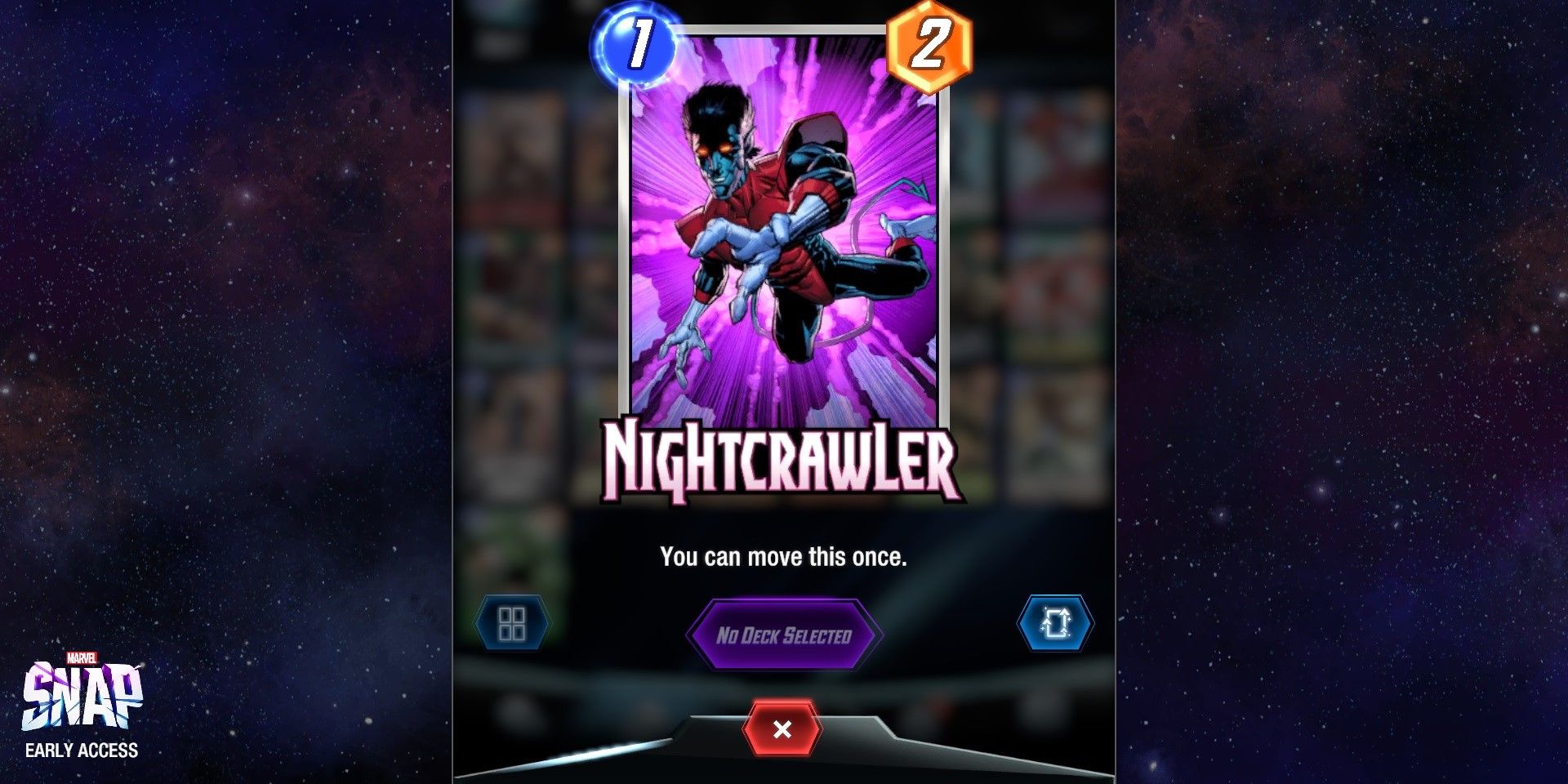 Nightcrawler Marvel Snap-kaart