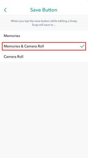 Snapchat-herinneringen en filmrol