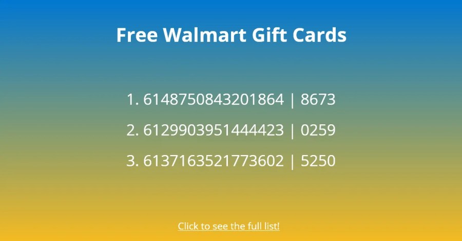 Gratis Walmart-cadeaubonnen