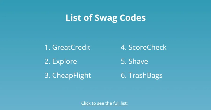 Swag-codes