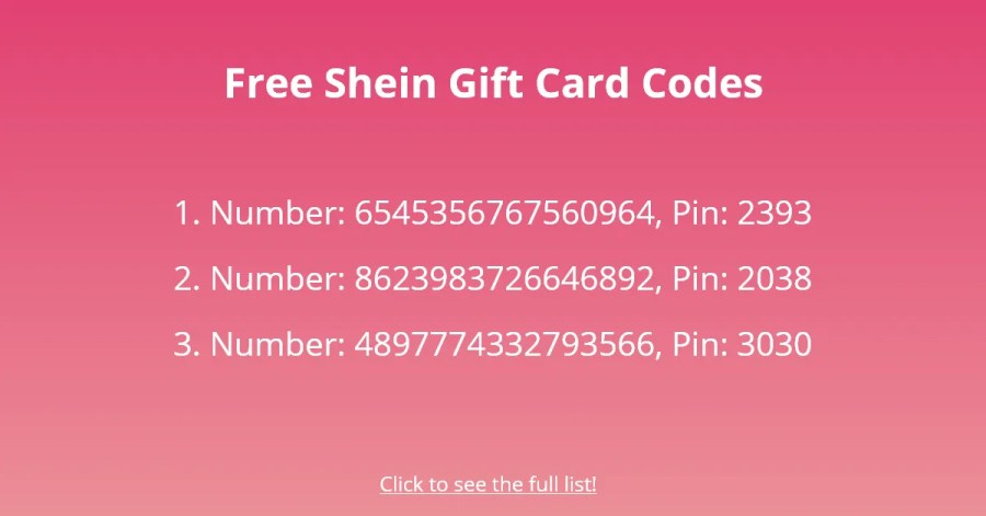 Gratis Shein-cadeauboncodes