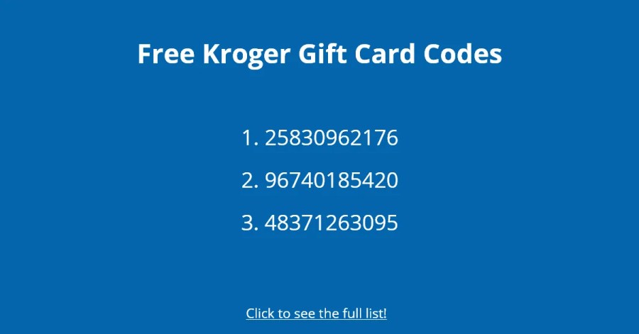 Gratis Kroger-cadeaubonnen