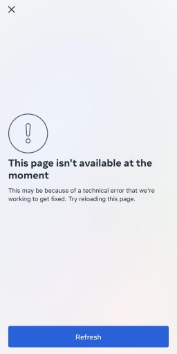 Pagina is momenteel niet beschikbaar op Instagram