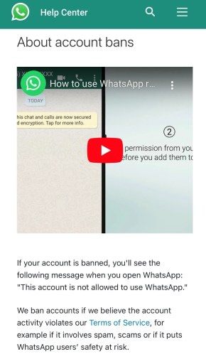 WhatsApp-accountverboden