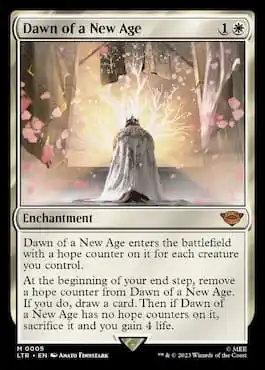 Afbeelding als koning Aragorn in Dawn of a New Age via MTG LTR is ingesteld