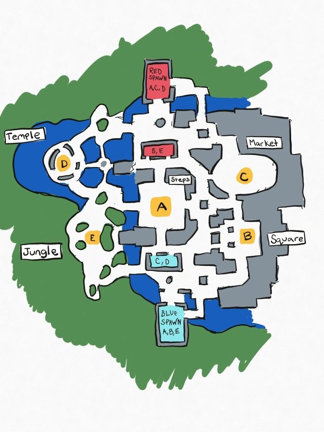 Een afbeelding van concept art van de Flashpoint-kaart Suravasa in Overwatch 2.