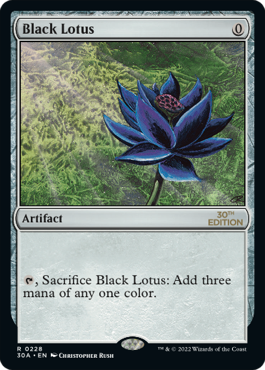 Kunstwerk van Black Lotus MTG-kaart van 30the Edition-promotie