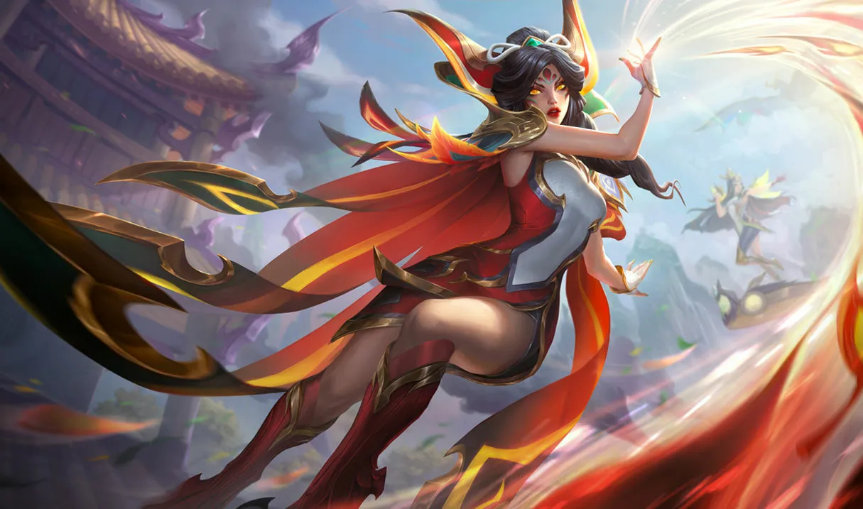 Xayah's Brave Phoenix-skin in League of Legends