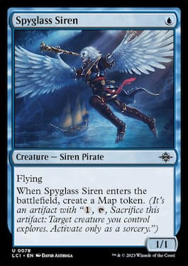 Spyglass Siren is een veel voorkomende piratenkaart van Lost Caverns of Ixalan