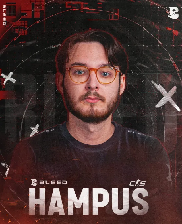 Hampus sluit zich aan bij het promotie-imago van Bleed.