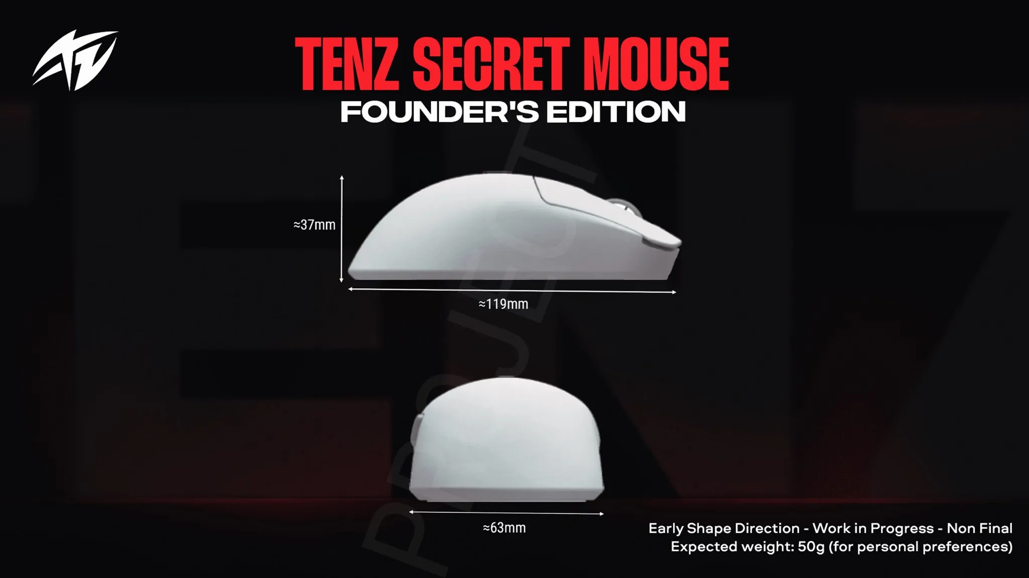 "Super vroeg prototype" van de muis van TenZ