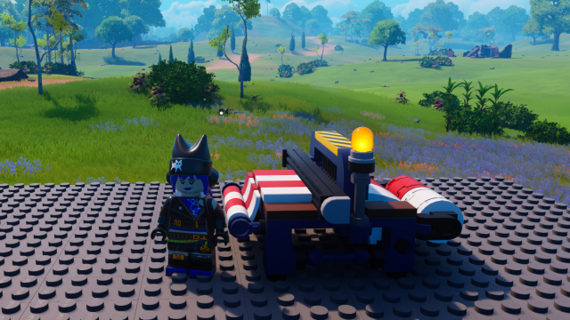 Een speler in LEGO Fortnite stond naast een weefgetouw.