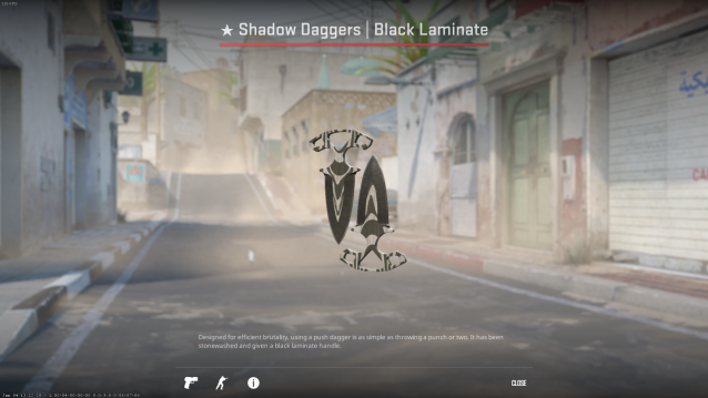 Shadow Daggers Zwart Laminaat van CS2.
