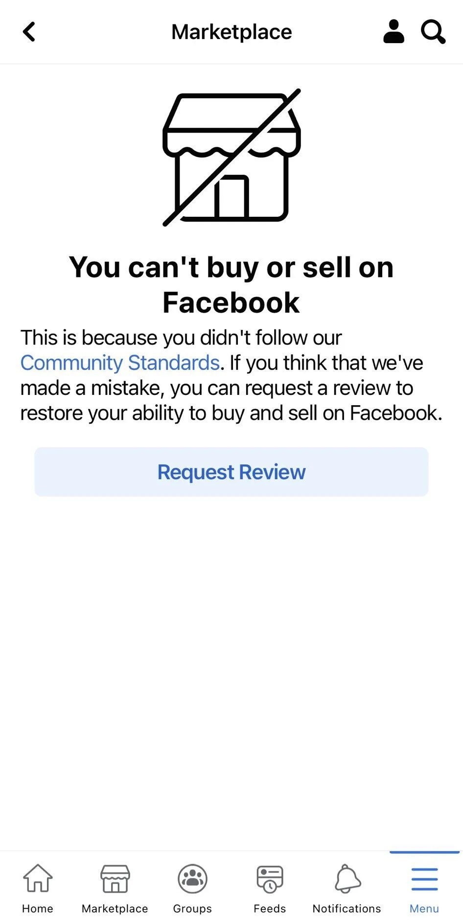 Je kunt niet kopen en verkopen op Facebook