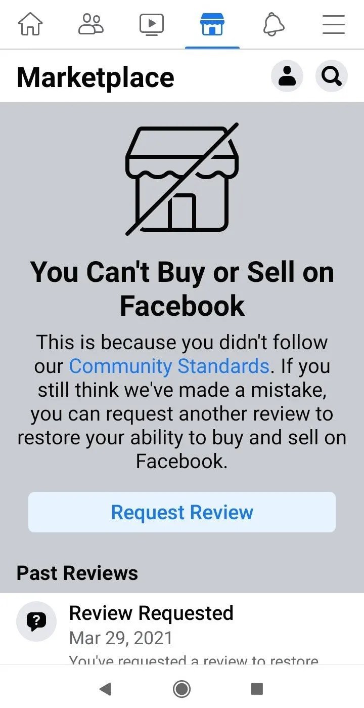 Facebook Marktplaats verbod